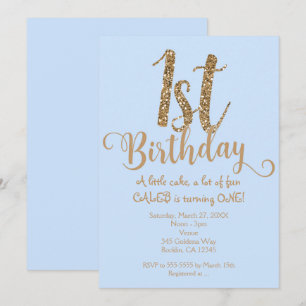 Garçons 1ER ANNIVERSAIRE 1 Invitations à la fête d