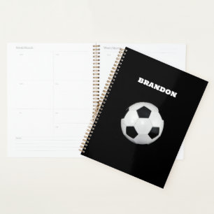 Garçons balle de football noir élégant Nom personn