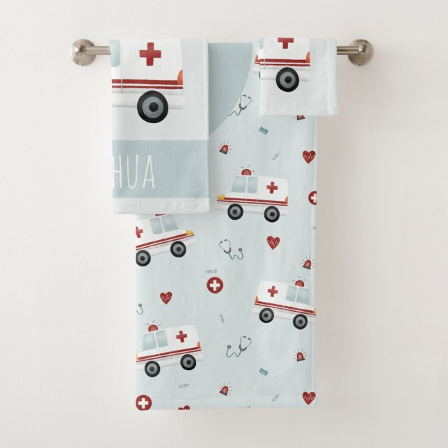 Garçons Bleu mignon Ambulance Motif Enfants (En situation)