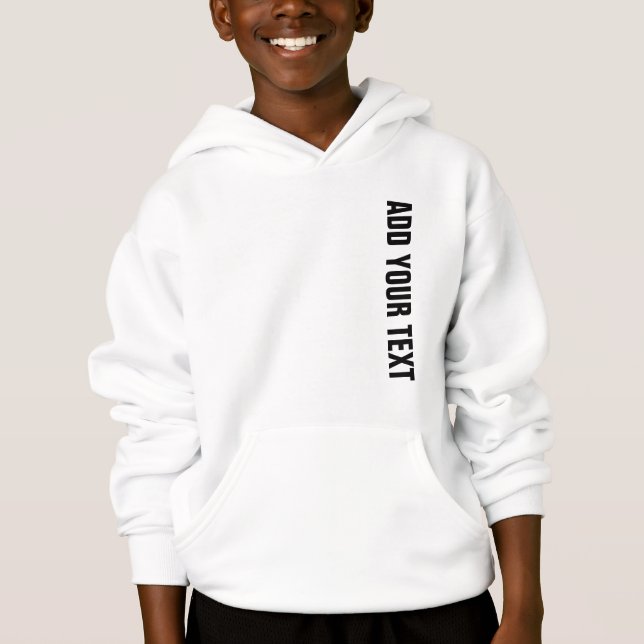 Garçons Enfants Sweat - shirt à capuche blanc Swea (Devant)