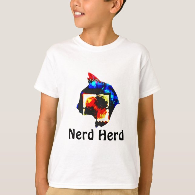 Garçons et filles T-shirt Nerd Herd (Devant)
