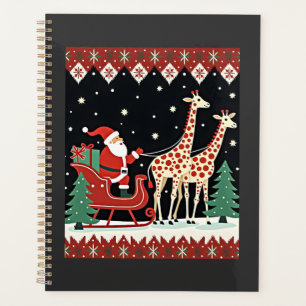 Garçons Filles Père Noël Chevauchant Traîneau Gira