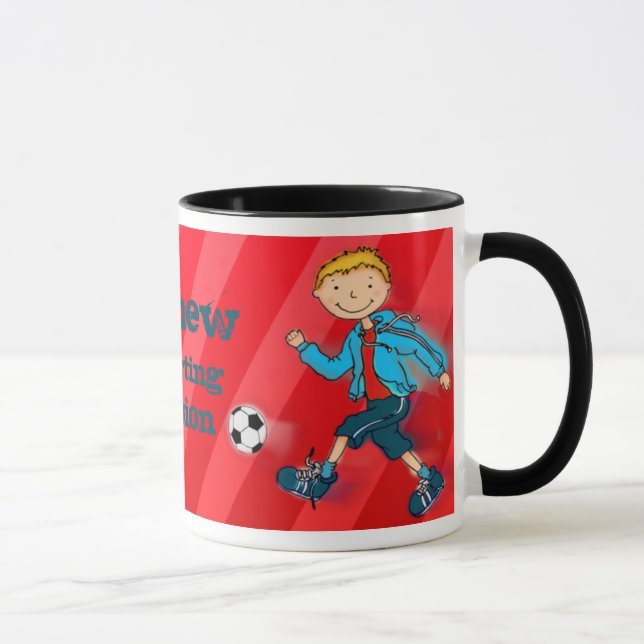 Garçons football champion mug rouge (Droite)