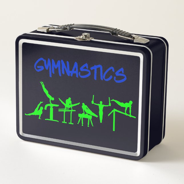 Garçons Gymnastique Événements Métal Lunchbox (Devant)