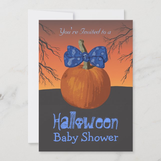 Garçons Halloween Baby Shower Invitations (Devant)