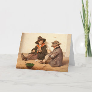 Garçons Jouant aux cartes   Antonio Ermolao Paolet