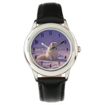 Garçons Montre avec Renard Blanc