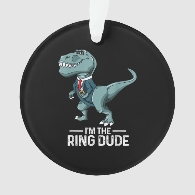 Garçons Porte-Bague T-Rex Dinosaur Soirée de maria (devant)
