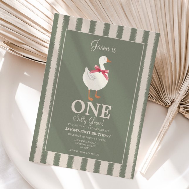 Garçons Silly Goose Invitation d'anniversaire (Créateur téléchargé)