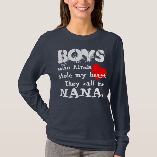 Garçons/texte de lumière T-shirt de Nana (longue (Devant)