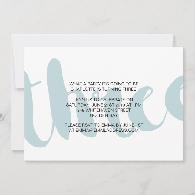 Garçons troisième invitation anniversaire (Devant)