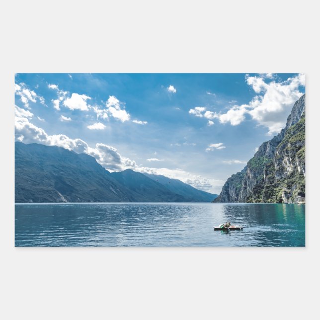 Garda See, Italien Rechteckiger Aufkleber (Vorderseite)