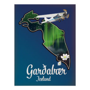 Garðabæ ou affiche de voyage en Islande