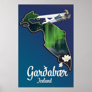 Garðabær Island Reiseplakat Poster