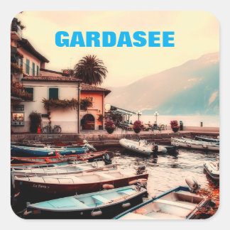 Gardasee Italien Quadratischer Aufkleber