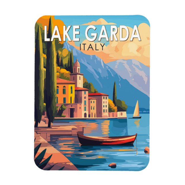 Gardasee - Italien Reise Vintag Magnet (Vertikal)