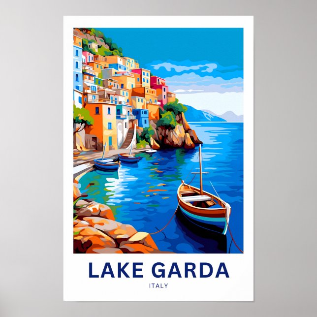 Gardasee Italien Reisen Print Poster (Vorne)