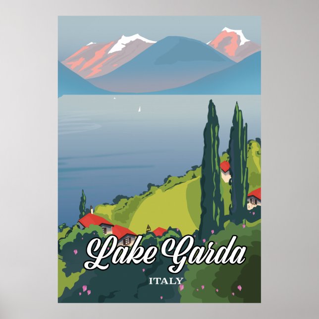 Gardasee Italien Reiseplakat Poster (Vorne)