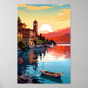 Gardasee Italien Vintage Poster