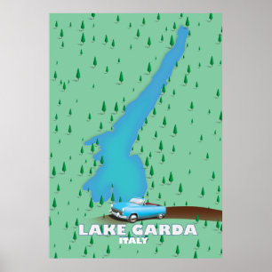 Gardasee - Italienisches Reiseplakat Poster