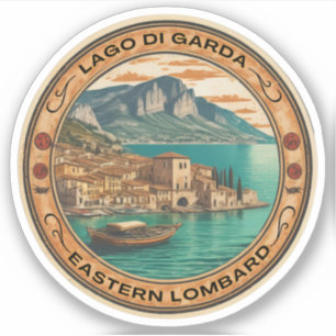 Gardasee - Lago di Garda italienische Familienreis Aufkleber