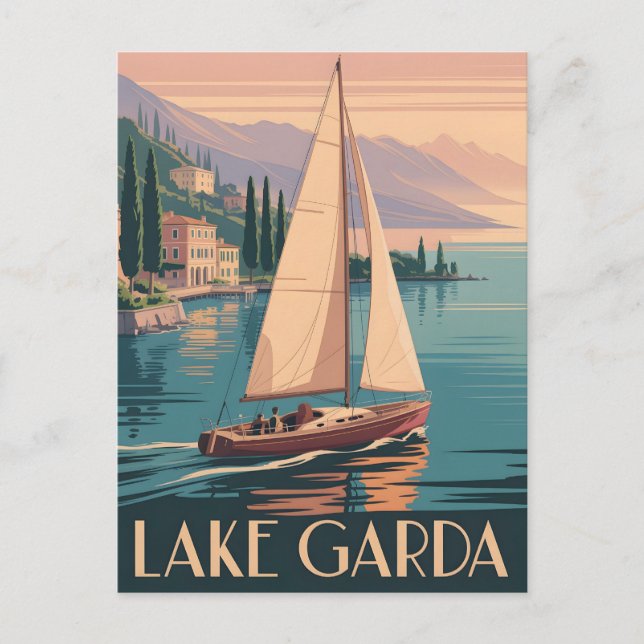 Gardasee Postkarte (Vorderseite)