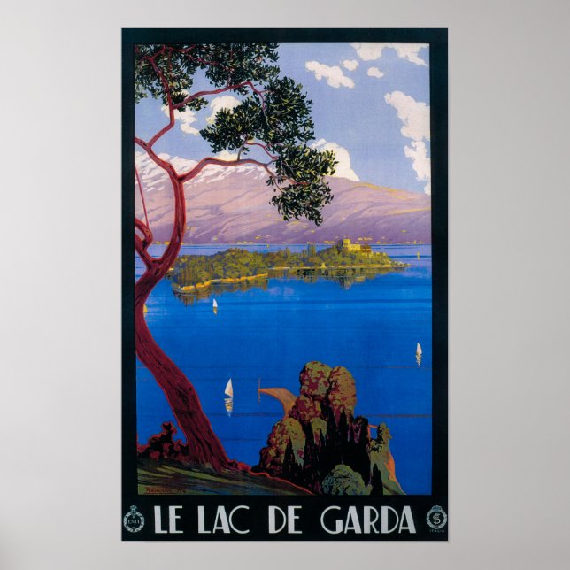 Gardasee Reiseförderposter Poster (Vorne)