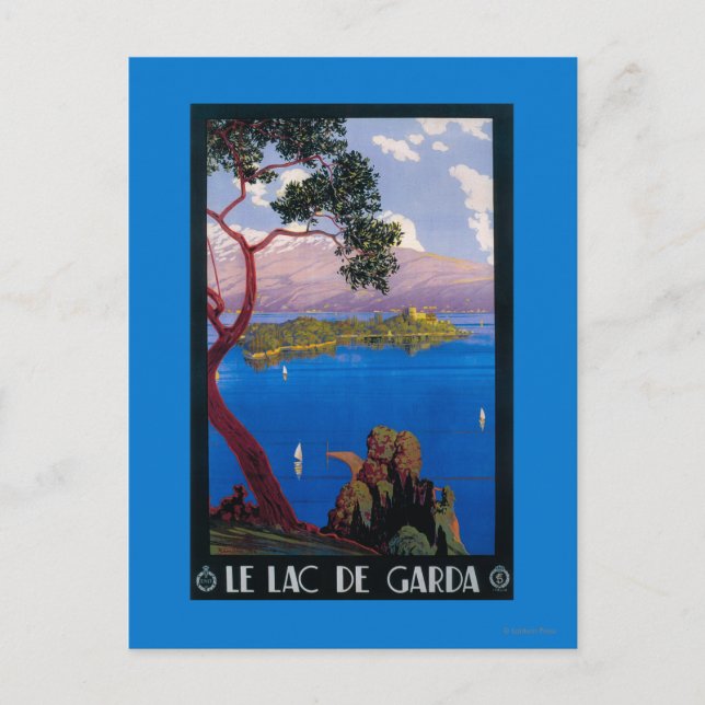 Gardasee Reiseförderposter Postkarte (Vorderseite)