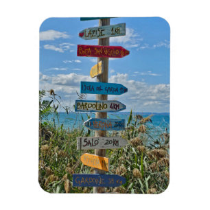 Gardasee Wegweiser Kühlschrankmagnet Magnet