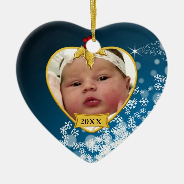Garde de photos pour bébé ornement de Noël (Devant)