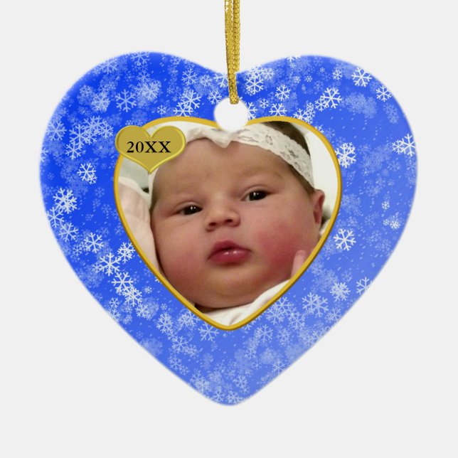 Garde de photos pour bébé ornement de Noël (Devant)