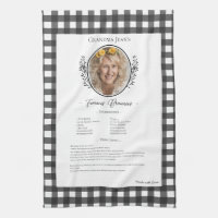 Garde-recettes famille photo En vichy serviette de