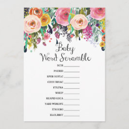 Garden Baby Showgame mit Antwort auf die 12x18 Einladung
