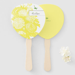 Garden Bee Toile Gelbe Party Fan Fächer