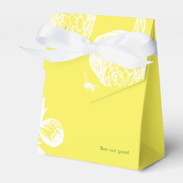 Garden Bee Toile Yellow Garden Party Geschenkschachtel (Vorderseite)