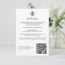 Garden Bee Wedding Begleitkarte