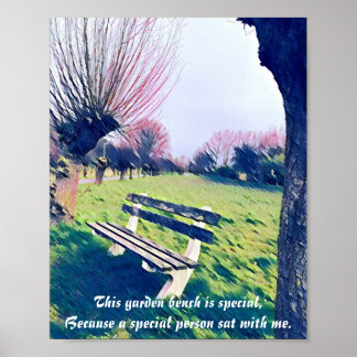 Garden Benz Zitat Blaue Herbstsonne Abstrakte Kuns Poster
