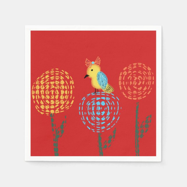 Garden Bird Party Serviette (Vorderseite)