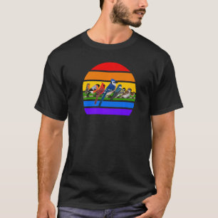 Garden Birds Rainbow Blue Jay Kardinal Birdwatcher T-Shirt