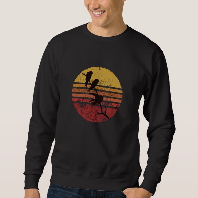 Garden Birds Retro Sweatshirt (Vorderseite)