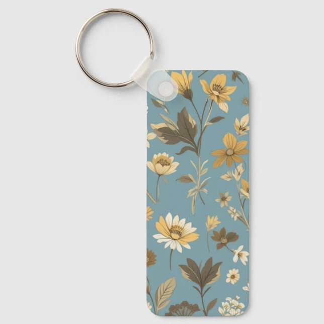 Garden Blue Bloom Bags Schlüsselanhänger (Vorderseite)