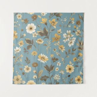 Garden Blue Bloom Wandteppich