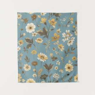 Garden Blue Bloom Wandteppich