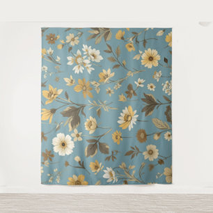 Garden Blue Bloom Wandteppich
