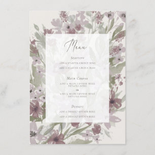 Garden Blüh Menu Card Menükarte
