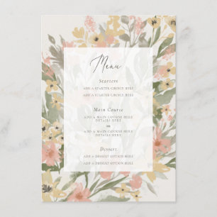 Garden Blüh Menu Card Menükarte