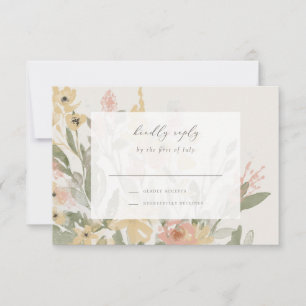 Garden Blüh Umschließungskarte RSVP Karte