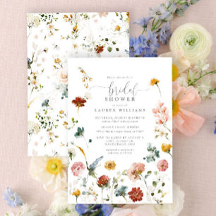 Garden Blume Botanisches Script Brautparty Einladung