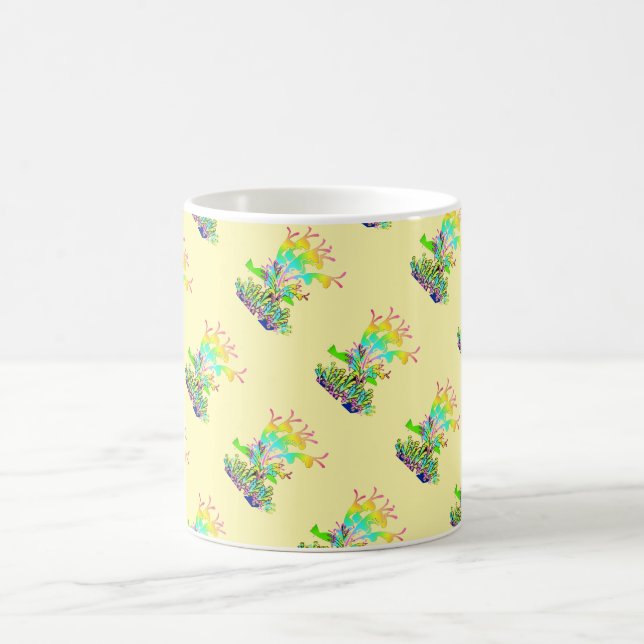 Garden Blume Diagonal Lt Yellow Kaffeetasse (Mittel)