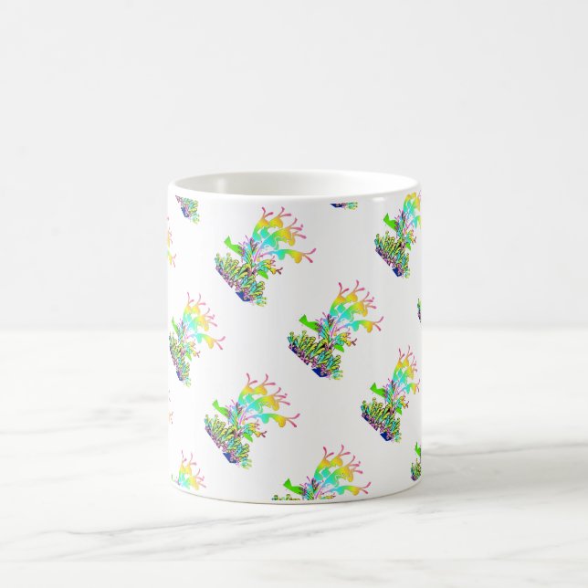 Garden Blume Diagonal White Kaffeetasse (Mittel)